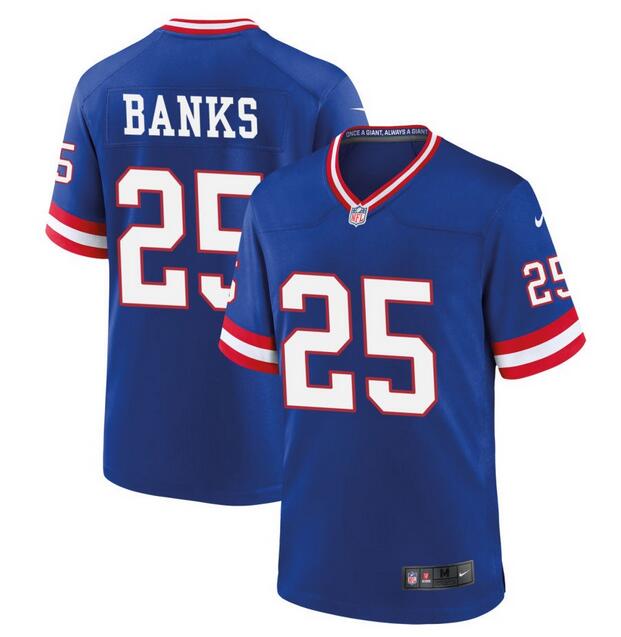 Men's New York Giants #25 Deonte Banks Royal Classic Stitched Game Jersey